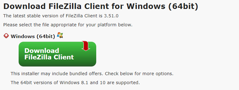 Download FileZilla FTP client