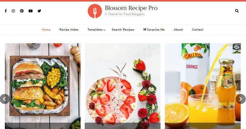 Blossom Recipe theme for WordPress recipe blog