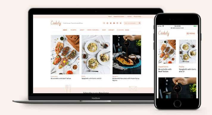 Cookely theme for recipe blog