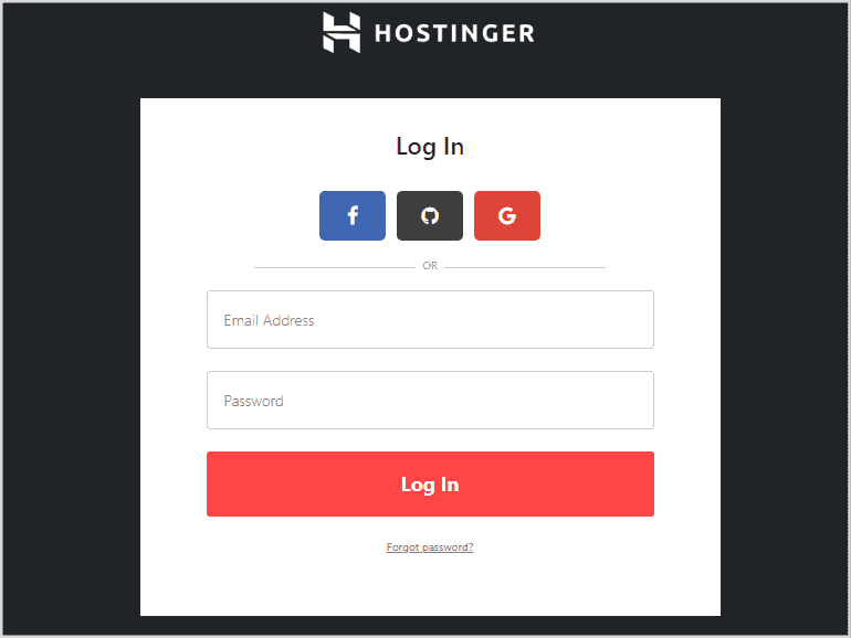 Login to Hostinger cPanel