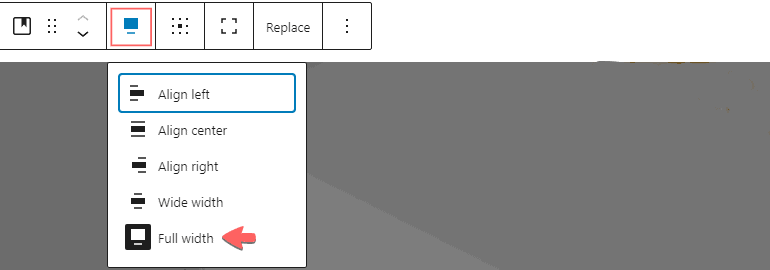 Full width alignment for cover and column blocks