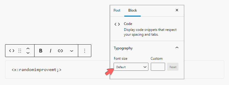 Resizing fonts in code blocs