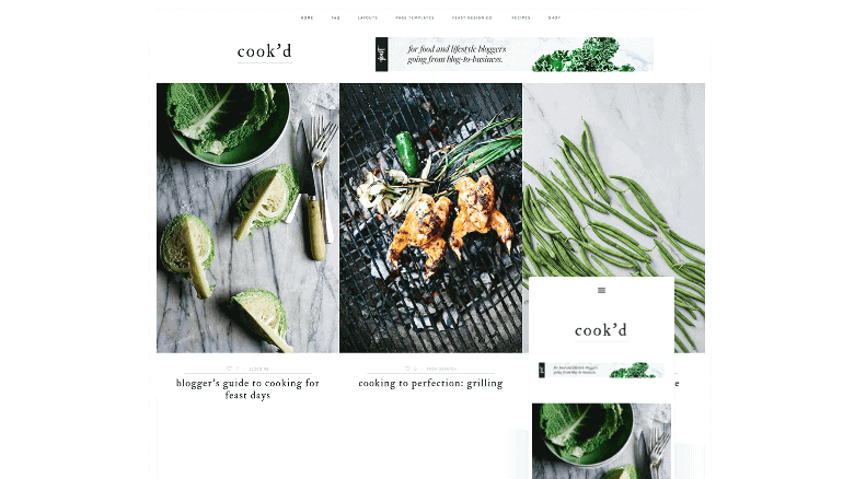 Cook'd theme for recipe blog